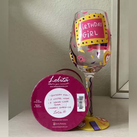 Verre à Vin Lolita Collection "Frosty's Party, Too" - Rose - Neuf Dans Sa Boîte